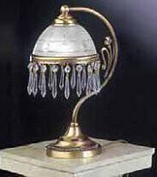 Настольная лампа P 3831 Reccagni Angelo белая 1 лампа, основание античное бронза латунь металл в стиле классический 
