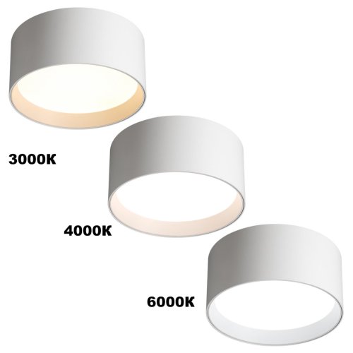 Светильник накладной LED с переключателем цветовой температуры Orbis 359594 Novotech белый на 1 лампу, основание белое в стиле хай-тек современный круглый фото 4