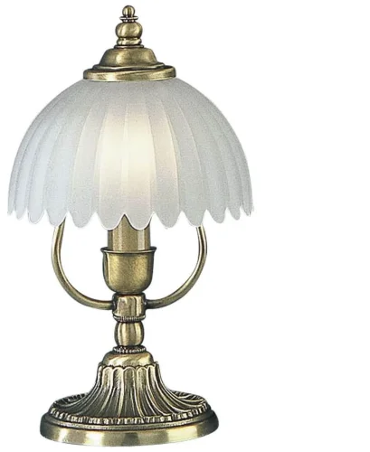 Настольная лампа P 2825 Reccagni Angelo белая 1 лампа, основание античное бронза латунь металл в стиле классический  фото 2