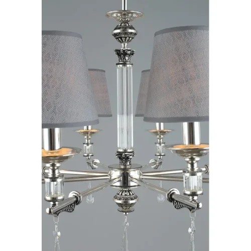 Люстра подвесная Rivoli OML-64203-08 Omnilux серая на 8 ламп, основание серебряное в стиле классический фото 4