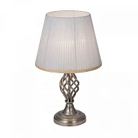 Настольная лампа Вена CL402811 Citilux белая 1 лампа, основание хром металл в стиле классика 