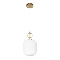 Светильник подвесной Botein 5014/18 SP-1 Divinare белый 1 лампа, основание бронзовое в стиле современный 
