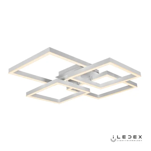 Светильник потолочный LED с пультом Grace 8139-400+350-X-T WH iLedex белый 1 лампа, основание белое в стиле современный хай-тек квадраты фото 2