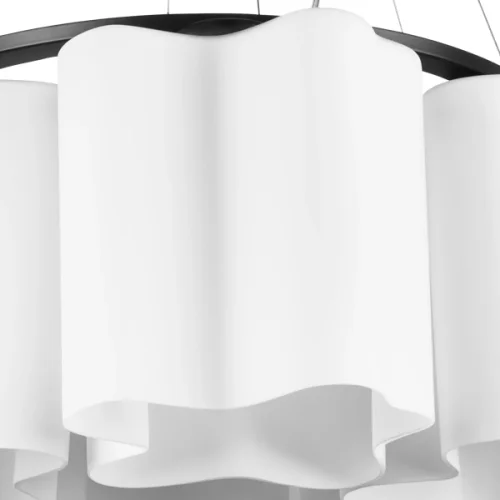Люстра подвесная Nubi 802167 Lightstar белая на 6 ламп, основание чёрное в стиле современный арт-деко  фото 3