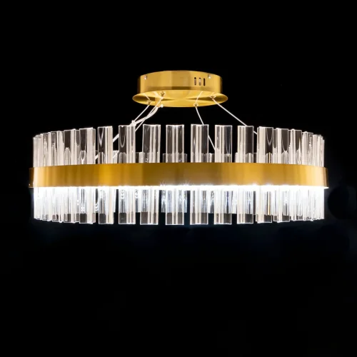 Люстра подвесная LED с пультом Рианна CL337063 Citilux прозрачная на 1 лампу, основание бронзовое в стиле современный с пультом фото 6