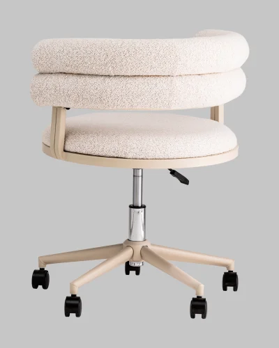 Стул офисный Ponty, светло-серый, серые ножки УТ000040476 Stool Group, серый/букле, ножки/пластик/бежевый, размеры - 670*750***700*610 фото 5