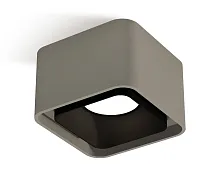 Светильник накладной XS7834002 Ambrella light серый 1 лампа, основание серое в стиле хай-тек современный квадратный
