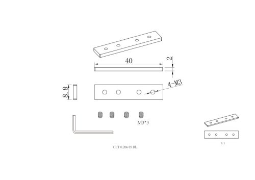 Соединитель для магнитного шинопровода CLT 0.206 05 BL Crystal Lux чёрный в стиле современный для светильников серии Укс5 (Ux5) ux5 узкий магнитный двусторонний фото 2