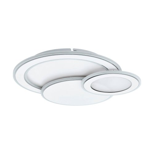 Светильник потолочный LED Mentalurgia 99397 Eglo белый 1 лампа, основание хром белое в стиле хай-тек современный 