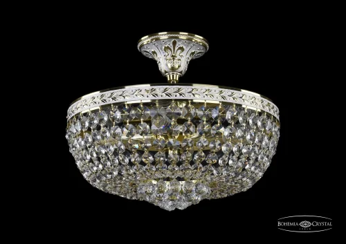 Люстра потолочная хрустальная 19281/35IV GW Bohemia Ivele Crystal прозрачная на 4 лампы, основание золотое в стиле классический sp