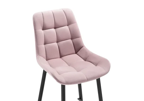 Полубарный стул Алст К розовый / черный 502121 Woodville, розовый/велюр, ножки/металл/чёрный, размеры - ****500*560 фото 5