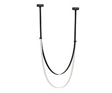 Светильник подвесной LED Лирд 07689A-120,19 Kink Light белый на 1 лампу, основание чёрное в стиле хай-тек современный ремни
