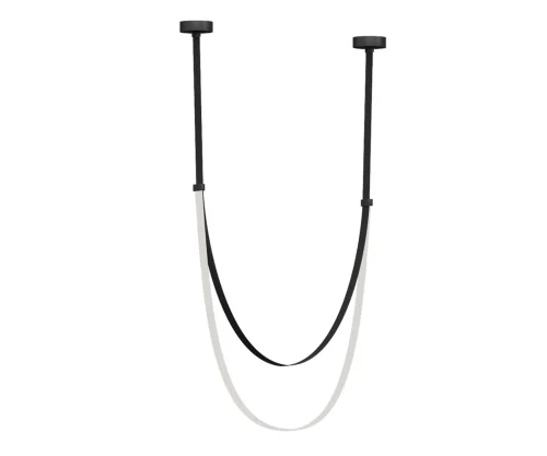 Светильник подвесной LED Лирд 07689A-120,19 Kink Light белый на 1 лампу, основание чёрное в стиле хай-тек современный ремни