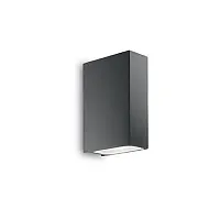 Настенный светильник уличный TETRIS-2 AP2 ANTRACITE Ideal Lux уличный IP44 чёрный серый на 2 лампы, плафон чёрный в стиле современный G9