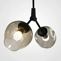 Светильник подвесной ADEL-ONE L2 Cognac Black 212801-26 ImperiumLoft янтарный 2 лампы, основание чёрное в стиле современный 