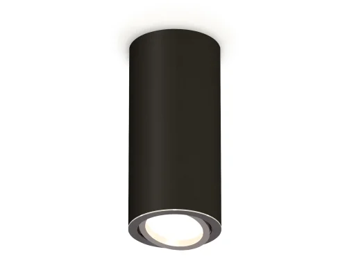 Светильник накладной XS7443003 Ambrella light чёрный 1 лампа, основание чёрное в стиле хай-тек современный круглый