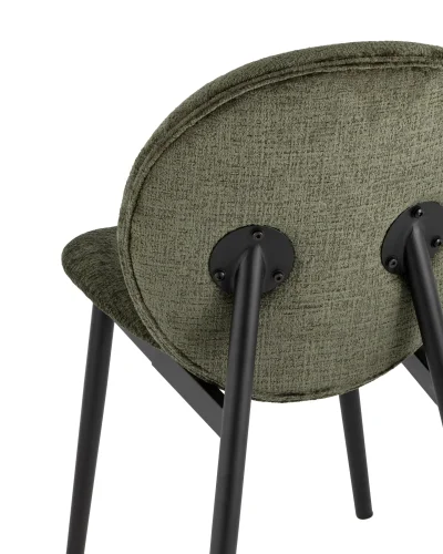 Кресло Эллиот, зеленый (набор 2 шт) УТ000036657 Stool Group, зелёный/ткань, ножки/металл/чёрный, размеры - ****480*610 фото 8