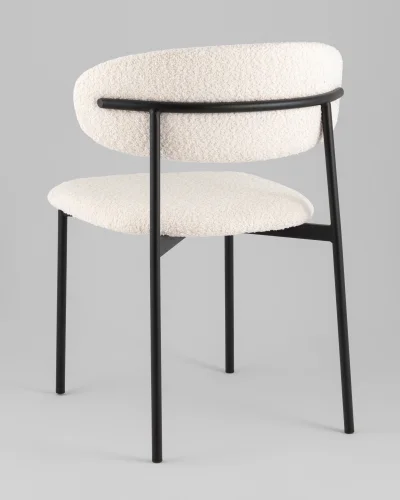 Стул Sevyn, букле молочный УТ000040251 Stool Group, молочный/букле, ножки/металл/чёрный, размеры - *700**** фото 4