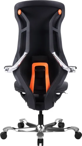 Эргономичное кресло Atom Black Экокожа Черный EP Atom B PU Black Everprof, чёрный/экокожа, ножки//, размеры - 1140*1220**** фото 4