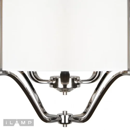 Люстра подвесная Divole P2442-6 Nickel iLamp белая на 6 ламп, основание никель в стиле современный американский  фото 3