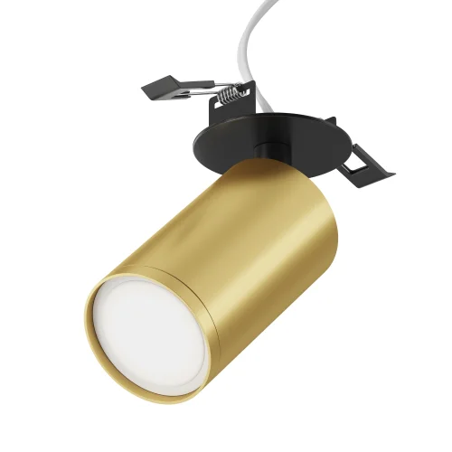 Светильник точечный Focus S C049CL-U-1BMG Maytoni матовый золото 1 лампа, основание чёрное в стиле современный  фото 2