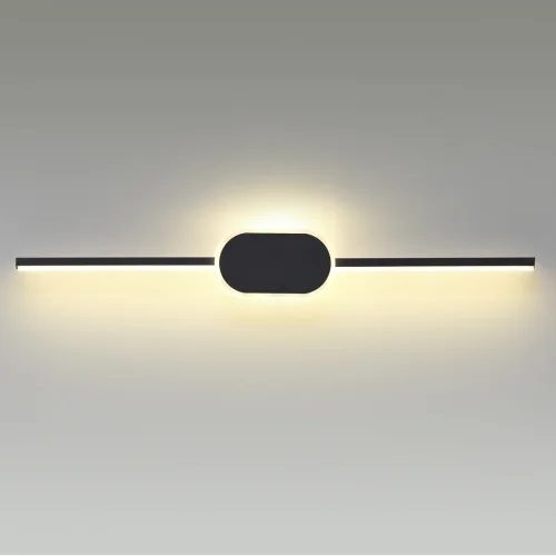 Бра с выключателем LED Elado 5606/13WL Lumion чёрный на 1 лампа, основание чёрное в стиле минимализм  фото 2