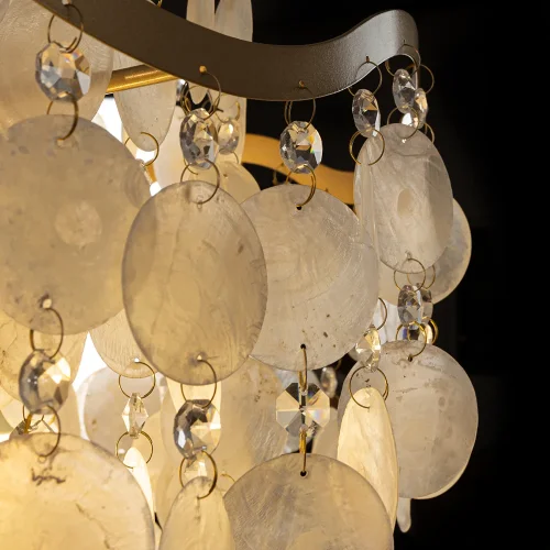Люстра подвесная Pipirima A4065SP-6SG Arte Lamp белая на 6 ламп, основание золотое в стиле арт-деко современный  фото 4