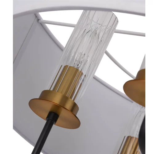 Люстра подвесная Delavera SL336.303.05 ST-Luce бежевая на 5 ламп, основание бронзовое в стиле кантри  фото 5