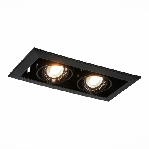 Светильник карданный Hemi ST250.448.02 ST-Luce чёрный 2 лампы, основание чёрное в стиле хай-тек современный  фото 3