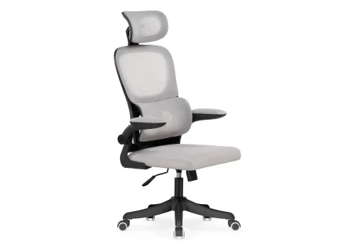 Компьютерное кресло Sprut light gray 15790 Woodville, серый/сетка, ножки/пластик/чёрный, размеры - *1270***640*670