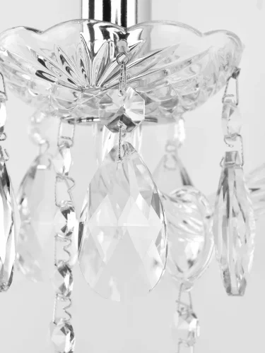 Бра 107B/3/165 Ni Bohemia Ivele Crystal без плафона на 3 лампы, основание прозрачное никель в стиле классический sp фото 4
