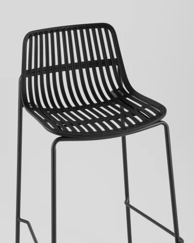 Стул барный Louran с подушкой, чёрный УТ000040188 Stool Group, чёрный/экокожа, ножки/металл/чёрный, размеры - ***** фото 7