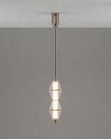 Светильник подвесной LED Senta V11365-PL Moderli белый прозрачный на 1 лампу, основание хром в стиле современный 