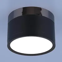 Светильник накладной LED DLR029 4690389122019 Elektrostandard чёрный 1 лампа, основание чёрное в стиле 10086 хай-тек круглый