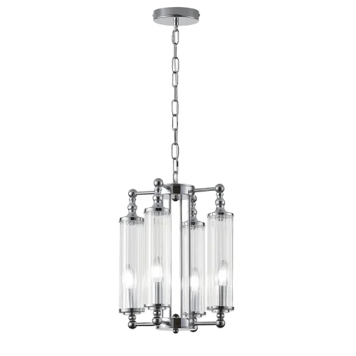 Люстра подвесная TOMAS SP4 CHROME Crystal Lux прозрачная на 4 лампы, основание хром в стиле современный фото 2