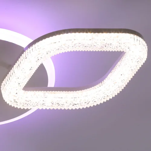 Люстра потолочная LED с пультом Мадлен 424014004 DeMarkt белая на 1 лампа, основание белое в стиле хай-тек с пультом фото 8