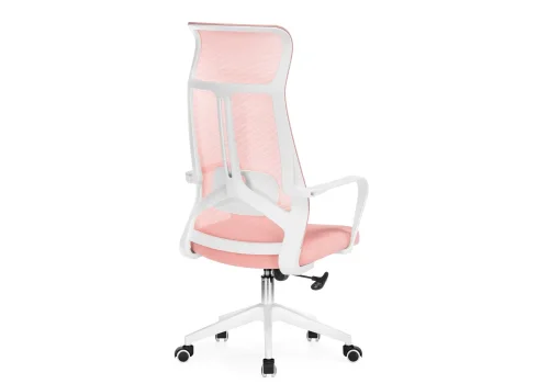 Компьютерное кресло Tilda pink / white 15629 Woodville, розовый/сетка, ножки/пластик/белый, размеры - *1250***650*600 фото 5