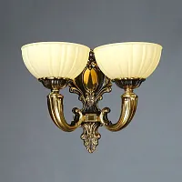 Бра  LUGO 8539/2 PB AMBIENTE by BRIZZI бежевый 2 лампы, основание бронзовое в стиле классический 