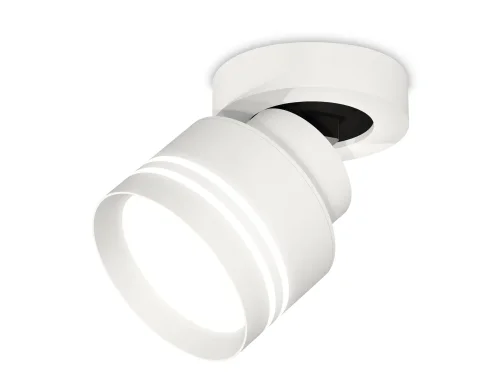 Светильник накладной XM8101026 Ambrella light белый 1 лампа, основание белое в стиле хай-тек круглый