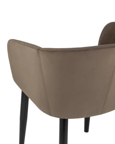 Кресло Ральф велюр коричневый УТ000004169 Stool Group, коричневый/велюр, ножки/металл/чёрный, размеры - ****580*600 фото 6
