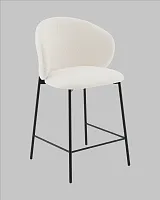 Стул полубарный Блейз букле белый УТ000041389 Stool Group, белый/букле, ножки/металл/чёрный, размеры - *****