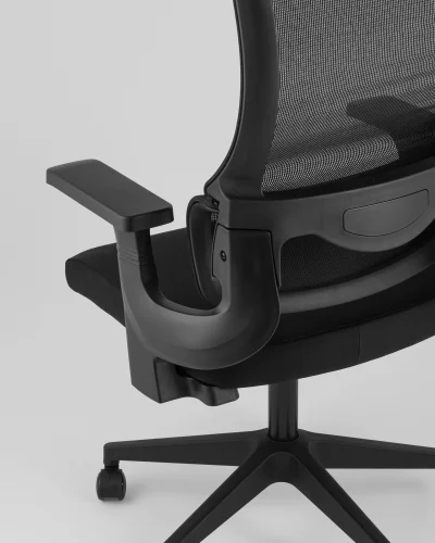 Кресло офисное TopChairs Vantage, черный УТ000040044 Stool Group, чёрный/сетка текстиль, ножки/полимер/чёрный, размеры - 1080*1180**** фото 3