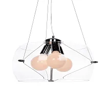 Светильник подвесной Globo LDP 6018-500 PR Lumina Deco прозрачный 3 лампы, основание прозрачное в стиле современный 