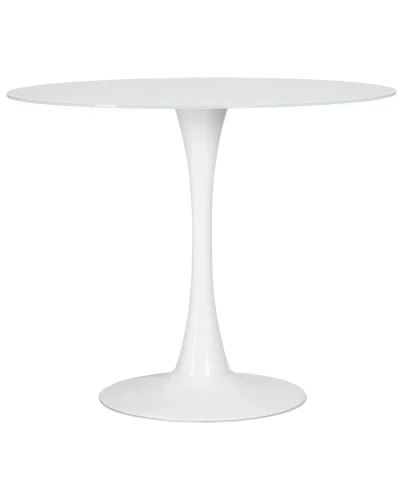 Стол обеденный 209TD-LMZL MIA, белая столешница, белое основание (W-02) Dobrin столешница белая из стекло