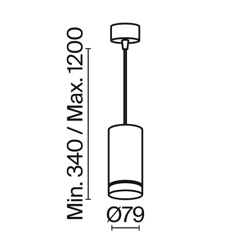 Светильник подвесной LED Orlo P085PL-12W4K-B Maytoni чёрный на 1 лампу, основание чёрное в стиле современный хай-тек трубочки фото 10