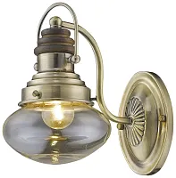 Бра 306-501-01 Velante прозрачный бронзовый 1 лампа, основание бронзовое коричневое в стиле кантри 