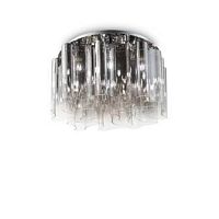 Люстра потолочная COMPO PL10 FUME' Ideal Lux серая на 10 ламп, основание хром в стиле современный 