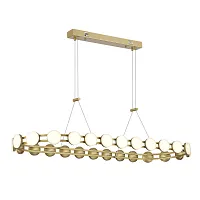 Светильник подвесной LED Monro SL6610.203.26 ST-Luce белый на 1 лампу, основание золотое в стиле современный 