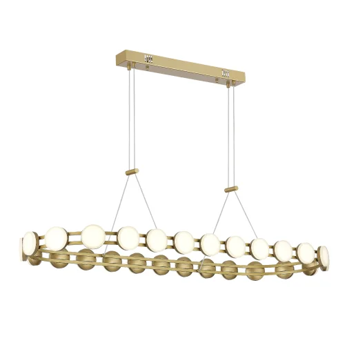Светильник подвесной LED Monro SL6610.203.26 ST-Luce белый на 1 лампу, основание золотое в стиле современный 