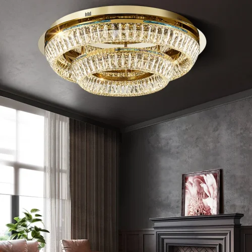 Люстра потолочная GERTRUDA B D65 R1 207831-23 ImperiumLoft прозрачная на 1 лампу, основание латунь в стиле современный фото 5